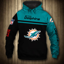 Load image into Gallery viewer, Miami Dolphins NFL 3D Skull Hoodie Apparel Gift Fans S-V3-00677