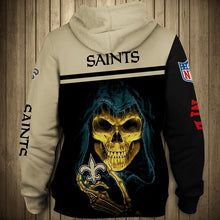 Load image into Gallery viewer, New Orleans Saints NFL 3D Skull Hoodie Apparel Gift Fans S-V3-00680