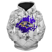 Load image into Gallery viewer, Baltimore Ravens NFL 3D Hoodie Apparel Gift Fans S-V6-00362