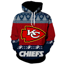Load image into Gallery viewer, Kansas City Chiefs NFL 3D Hoodie Apparel Christmas Gift S-V10-00003