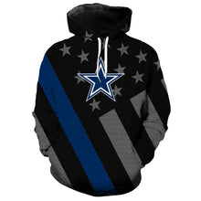 Load image into Gallery viewer, Dallas Cowboys NFL American Flag 3D Hoodie Apparel Gift Fans S-V7-00101
