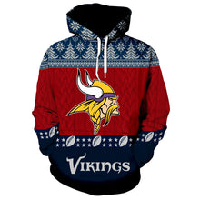 Load image into Gallery viewer, Minnesota Vikings NFL 3D Hoodie Apparel Christmas Gift S-V10-00007