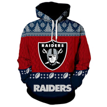 Load image into Gallery viewer, Oakland Raiders NFL 3D Hoodie Apparel Christmas Gift S-V10-00008
