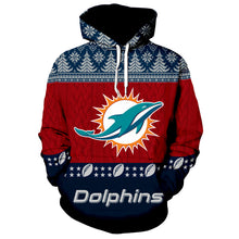 Load image into Gallery viewer, Miami Dolphins NFL 3D Hoodie Apparel Christmas Gift S-V10-00011