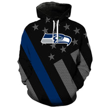 Load image into Gallery viewer, Seattle Seahawks NFL American Flag 3D Hoodie Apparel Gift Fans S-V7-00109