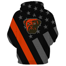 Load image into Gallery viewer, Cleveland Bulldogs NFL American Flag 3D Hoodie Apparel Gift Fans S-V7-00112