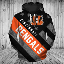 Load image into Gallery viewer, Cincinnati Bengals NFL American Flag 3D Hoodie Apparel Gift Fans S-V7-00161