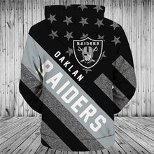 Load image into Gallery viewer, Oakland Raiders NFL American Flag 3D Hoodie Apparel Gift Fans S-V7-00165
