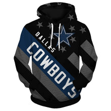 Load image into Gallery viewer, Dallas Cowboys NFL American Flag 3D Hoodie Apparel Gift Fans S-V7-00171