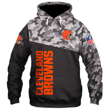Load image into Gallery viewer, Cleveland Browns NFL Military 3D Hoodie Apparel Gift Fans S-00650