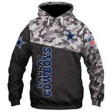 Load image into Gallery viewer, Dallas Cowboys NFL Military 3D Hoodie Apparel Gift Fans S-00651