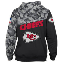 Load image into Gallery viewer, Kansas City Chiefs NFL Military 3D Hoodie Apparel Gift Fans S-00658