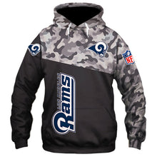 Load image into Gallery viewer, Los Angeles Rams NFL Military 3D Hoodie Apparel Gift Fans S-00660