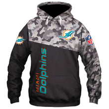 Load image into Gallery viewer, Miami Dolphins NFL Military 3D Hoodie Apparel Gift Fans S-00661