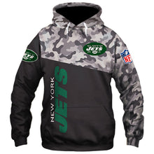 Load image into Gallery viewer, New York Jets NFL Military 3D Hoodie Apparel Gift Fans S-00666
