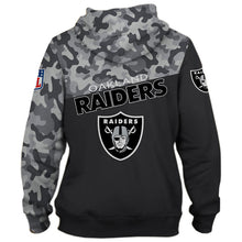 Load image into Gallery viewer, Oakland Raiders NFL Military 3D Hoodie Apparel Gift Fans S-00667