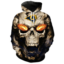 Load image into Gallery viewer, Los Angeles Rams NFL Skull 3D Hoodie Apparel Gift Fans S-VS1-00050