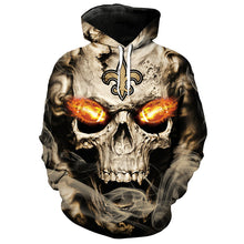 Load image into Gallery viewer, New Orleans Saints NFL Skull 3D Hoodie Apparel Gift Fans S-VS1-00057