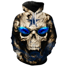 Load image into Gallery viewer, Dallas Cowboys NFL Skull 3D Hoodie Apparel Gift Fans S-VS1-00059