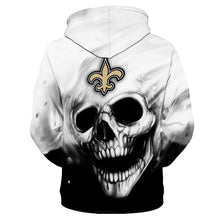 Load image into Gallery viewer, New Orleans Saints NFL White Skull 3D Hoodie Apparel S-VS2-00336