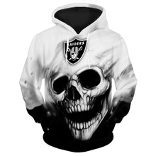 Load image into Gallery viewer, Oakland Raiders NFL White Skull 3D Hoodie Apparel S-VS2-00337
