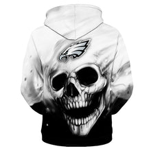 Load image into Gallery viewer, Philadelphia Eagles NFL White Skull 3D Hoodie Apparel S-VS2-00338