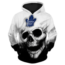 Load image into Gallery viewer, Toronto Maple Leafs NHL White Skull 3D Hoodie Apparel S-VS2-00340