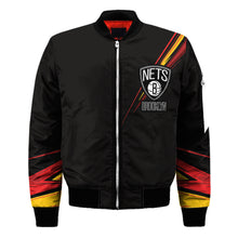 Load image into Gallery viewer, Brooklyn Nets NBA Black Bomber Jacket Apparel Best Christmas Gift For Fans L3110 03